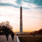 monumento a washington atardecer fotografia michael muller
