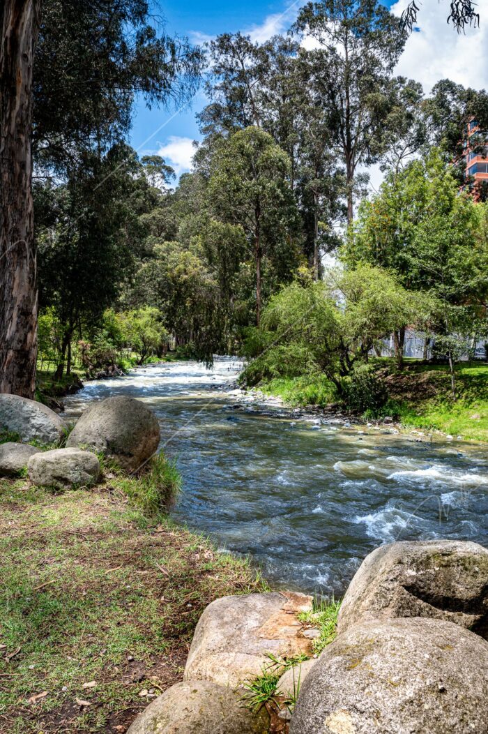 Paisaje sereno en Cuenca: Río Tomebamba fotografia michael muller ecuador