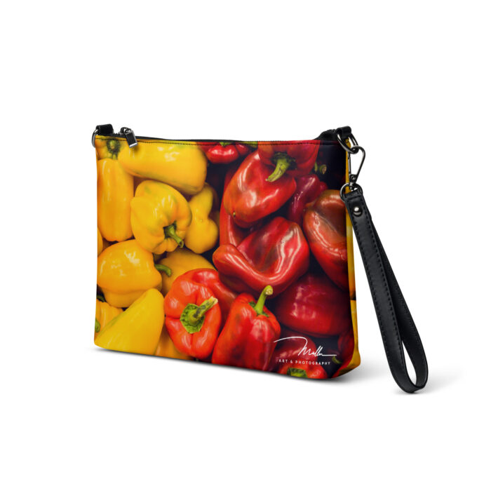 Crossbody bag - Red and yellow pepper by michael muller art photography shop buy online