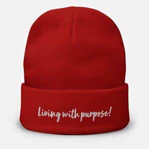 Living with Purpose – Embroidered Beanie – Âme by Sassi