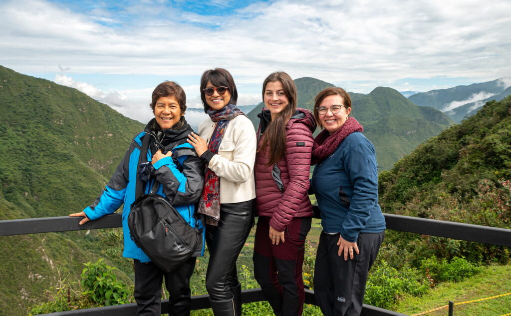 El equipo Internacional que llegó con Master Del Pe - Rory Quintos (Filipinas), Ashika Pillay (Sudafrica), Jessica Lynum (Canadá), Asli Selcuk (EEUU)