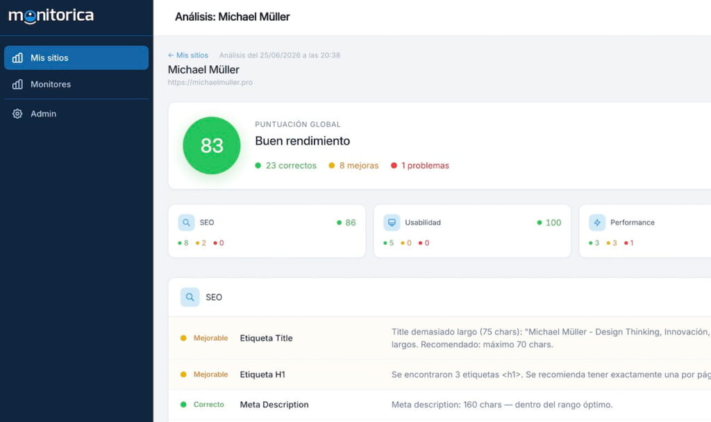 monitorica project app claude ai